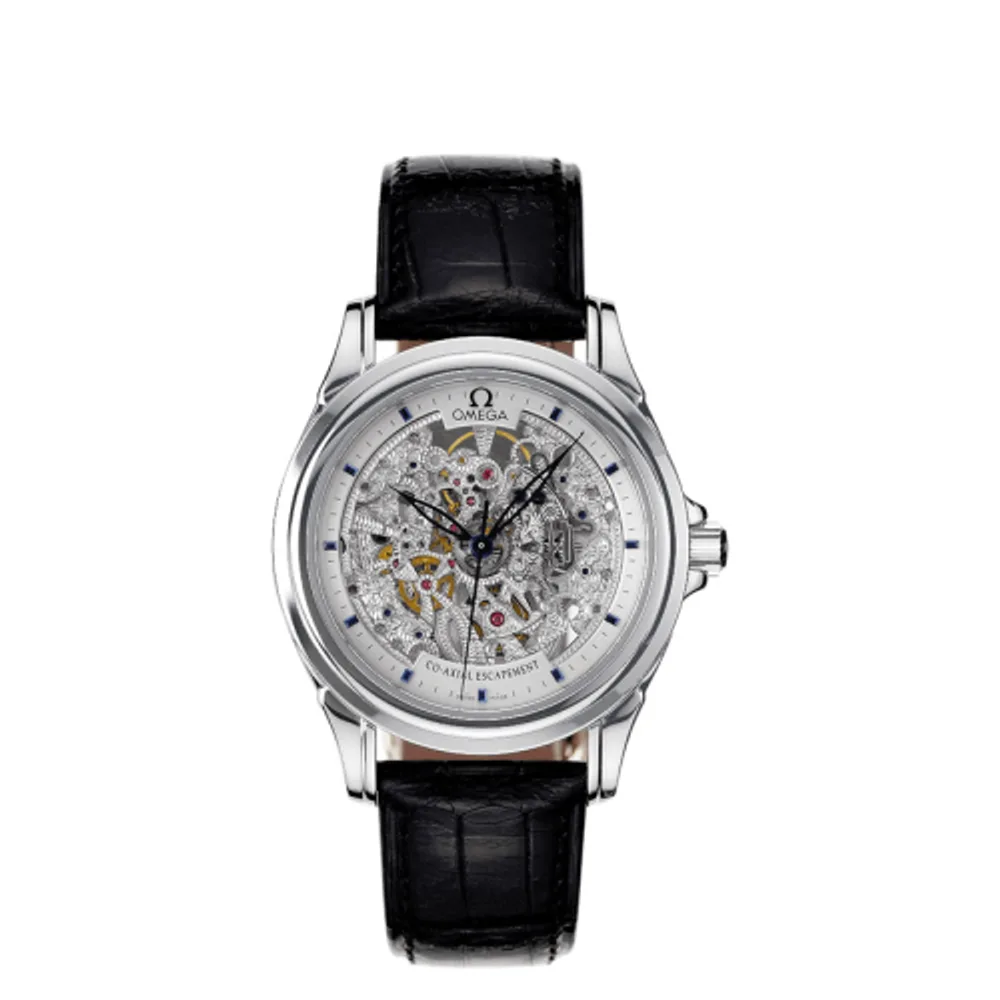 Omega De Ville Co-Axial 37.5 White Gold / Skeleton