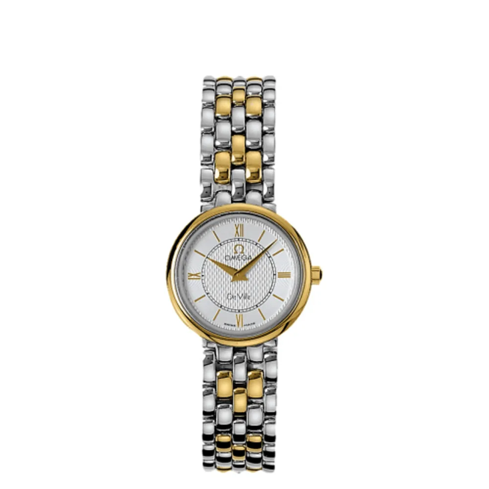Omega De Ville Classic Quartz 33 Stainless Steel / Yellow Gold / Silver / Bracelet