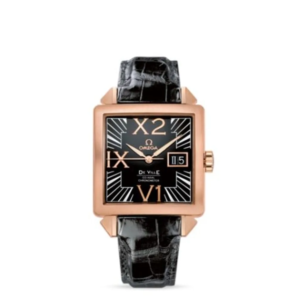 Omega De Ville X2 Co-Axial 35 Big Date Red Gold / Black