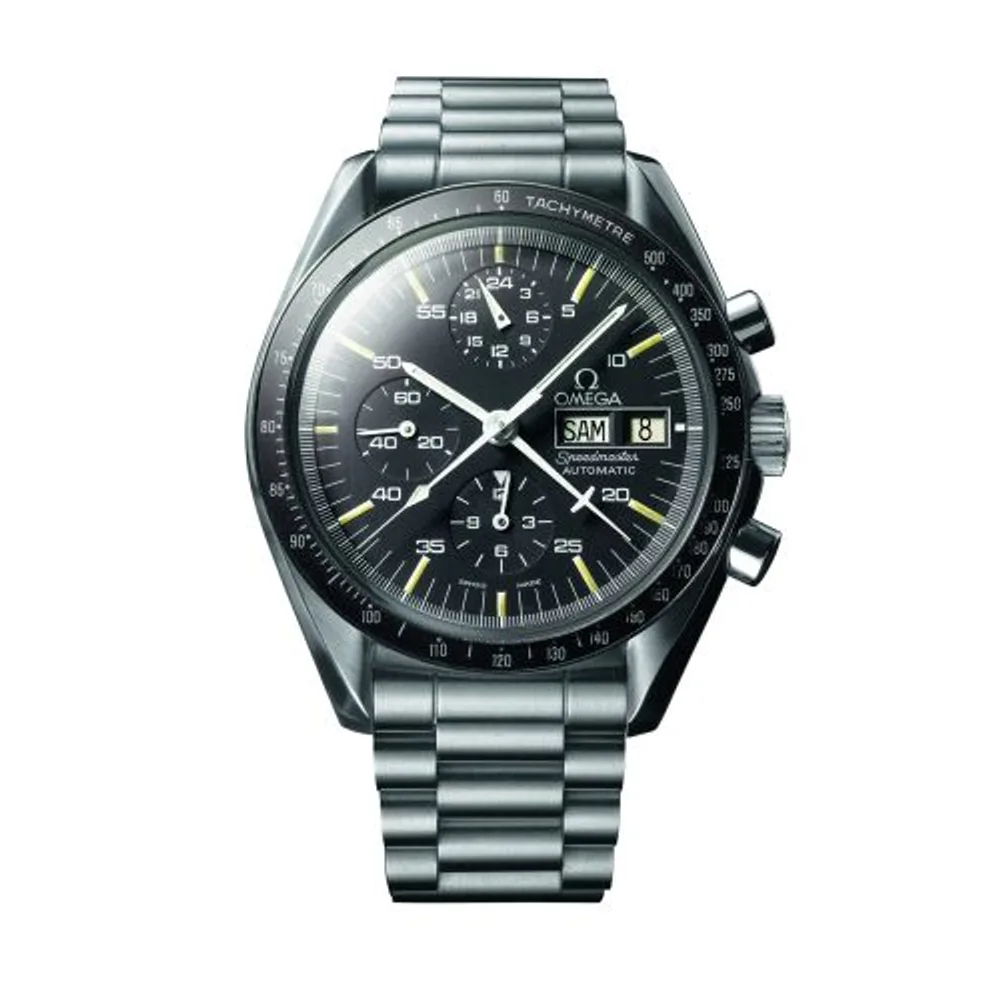 Omega Speedmaster Automatic Stainless Steel / Black / Bracelet / Holy Grail