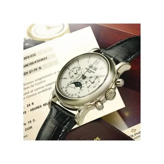 Patek Philippe Grand Complications Perpetual Calendar Chronograph 3970 White Gold / Silver