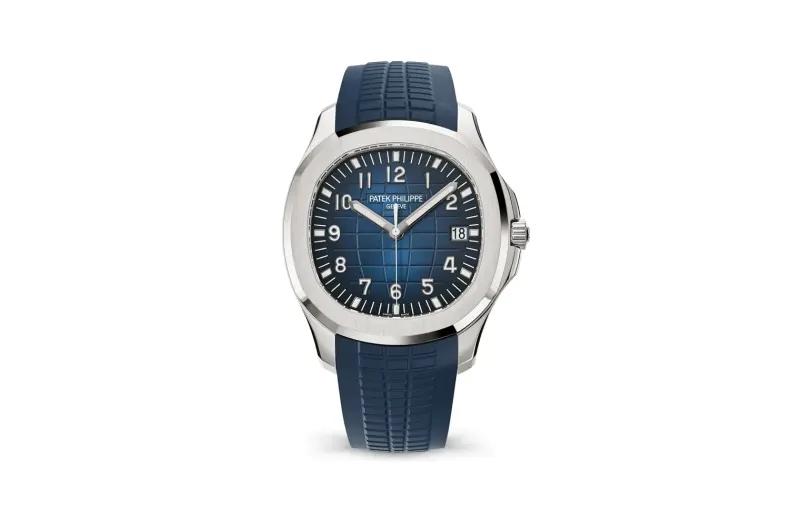 Patek Philippe Aquanaut, White gold, Blue dial