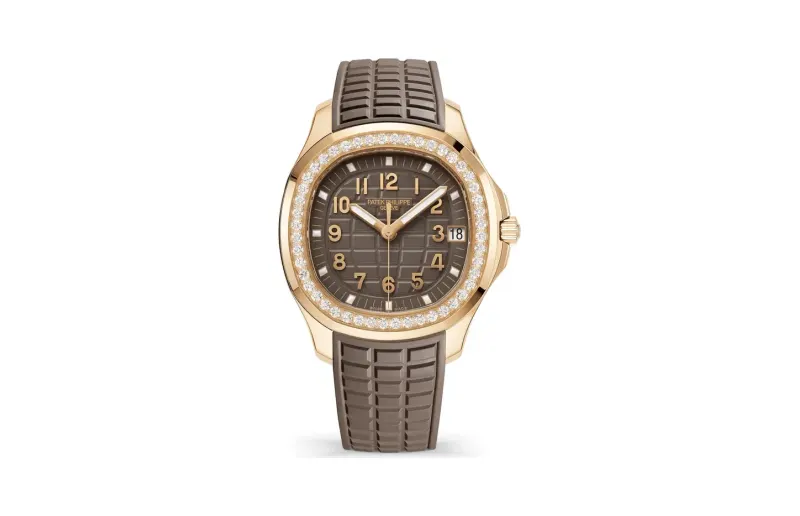 Patek Philippe Aquanaut, Rose gold, Taupe dial