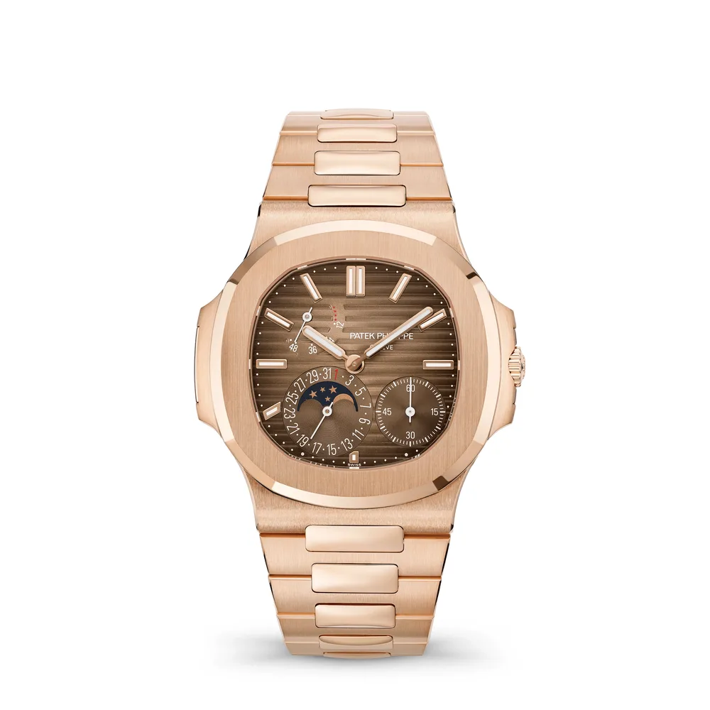 Patek Philippe Nautilus, Rose gold, Dark brown dial