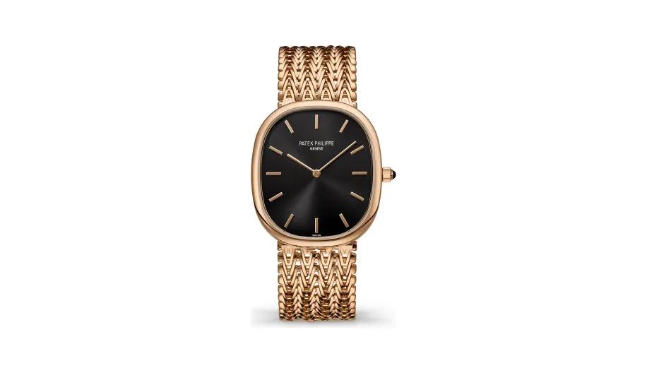 Patek Philippe Golden Ellipse, Rose gold, Ebony black dial