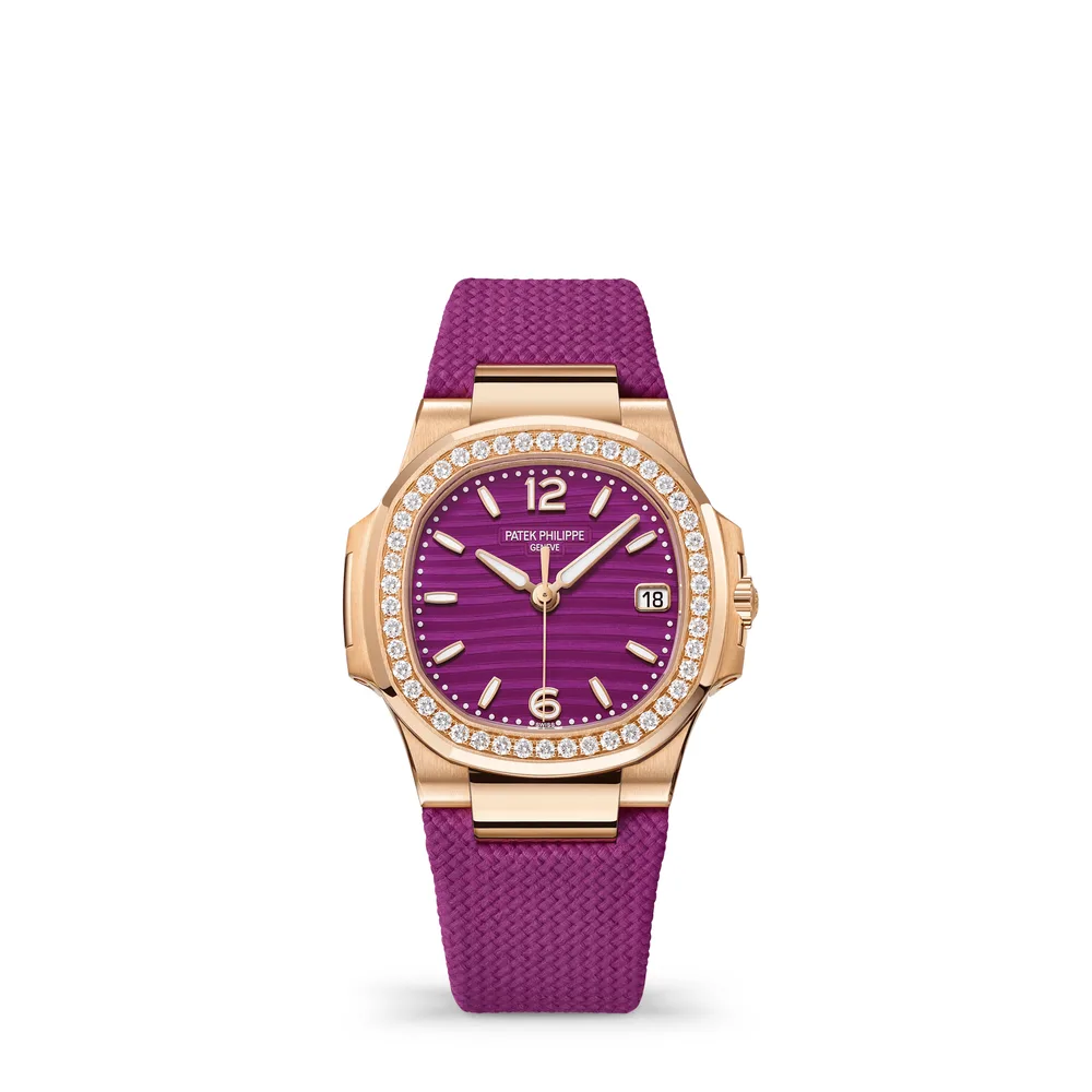 Patek Philippe Nautilus, Rose gold, Purple dial
