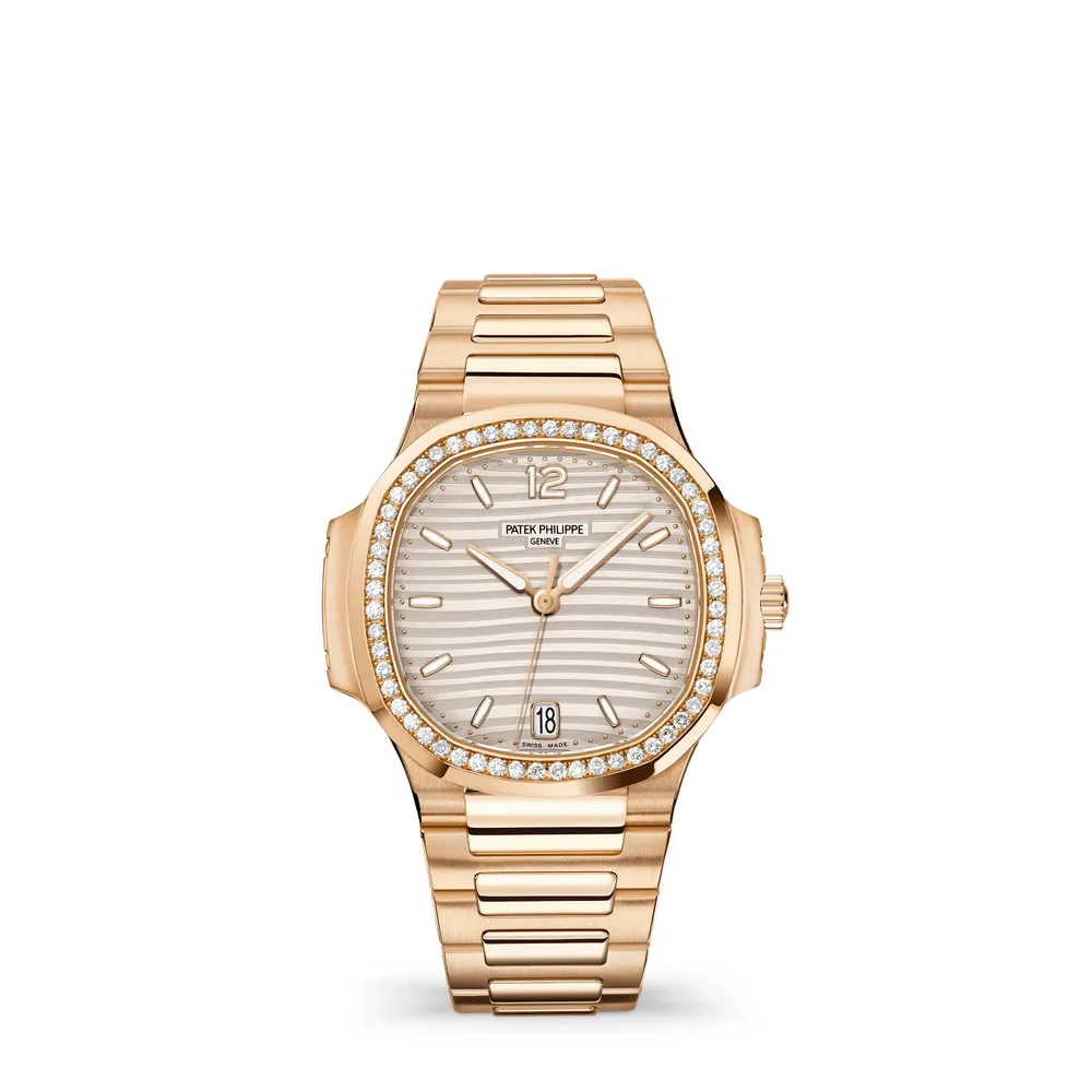 Patek Philippe Nautilus, Rose gold, Silvery dial