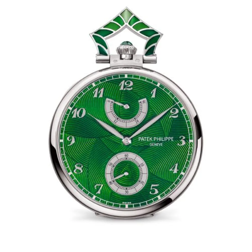 Patek Philippe Pocket Watch Lepine Power Reserve White Gold / Elephant in the Jungle