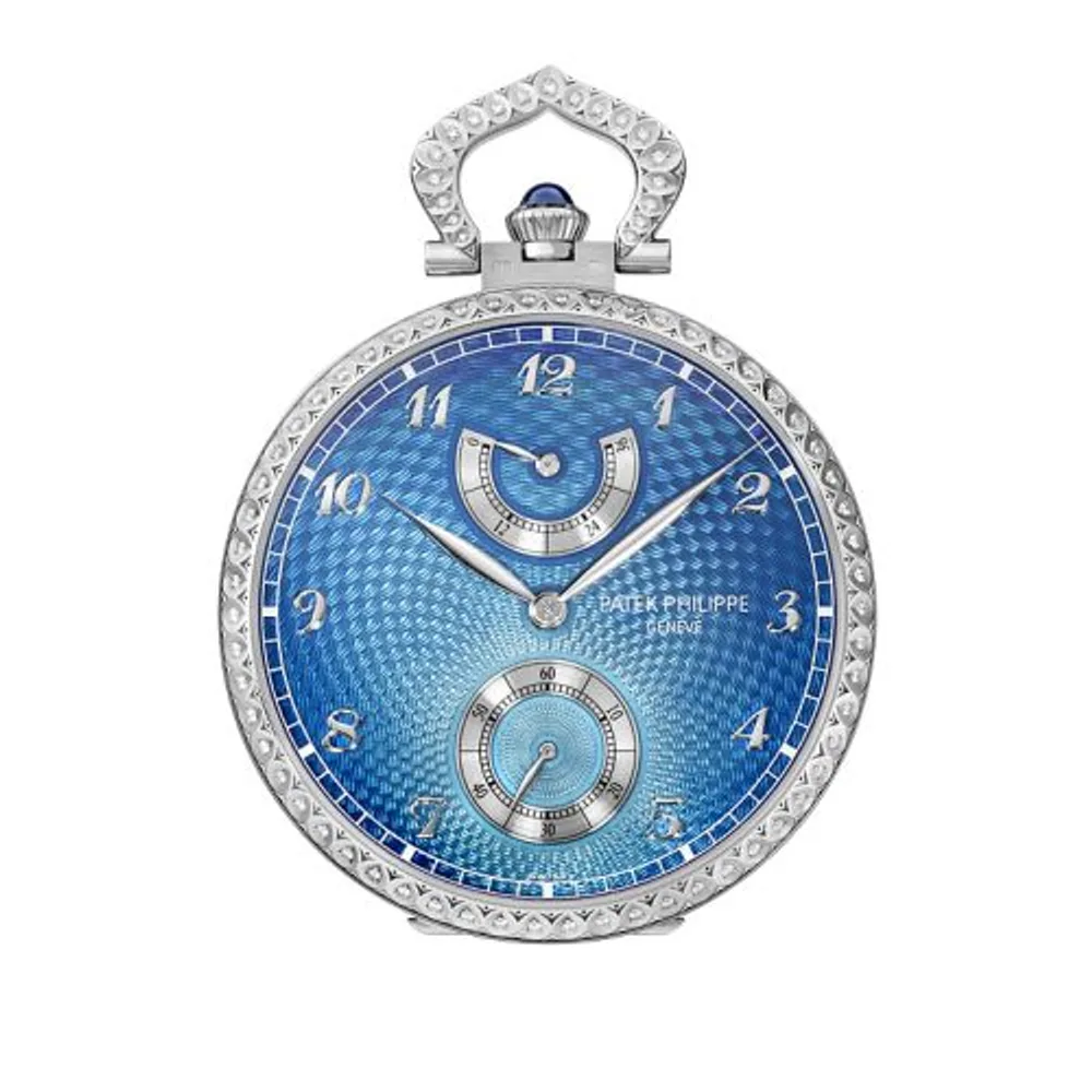 Patek Philippe Pocket Watch Lepine Power Reserve White Gold / Kingfisher