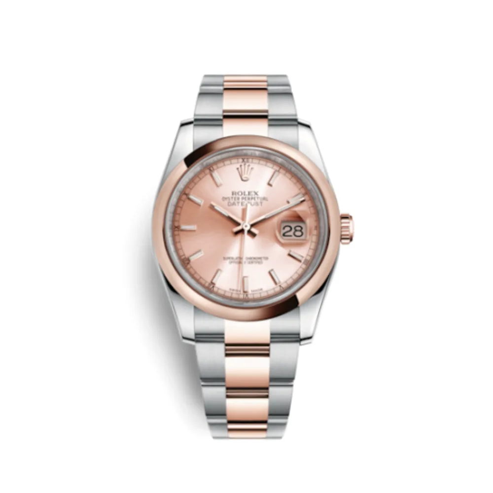 Rolex Datejust 36 Rolesor Everose Domed / Oyster / Pink