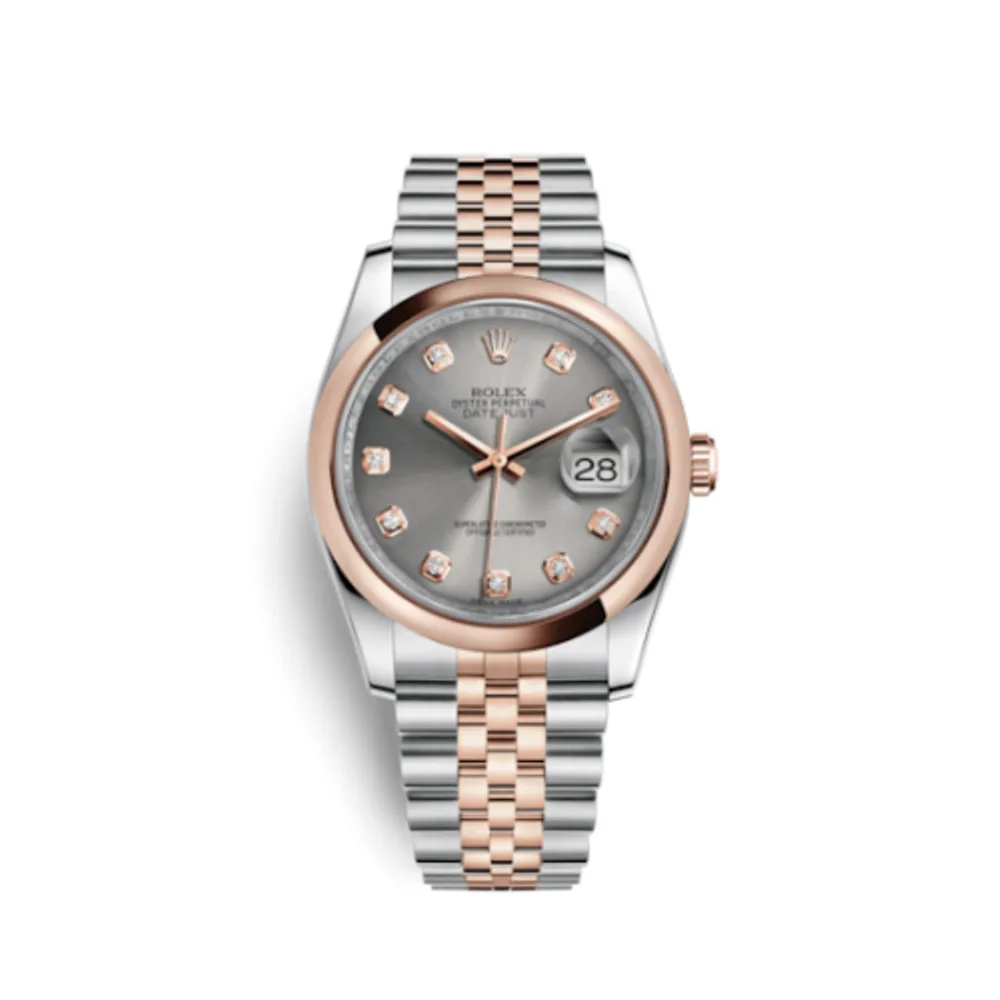 Rolex Datejust 36 Rolesor Everose Domed / Jubilee / Steel Diamond