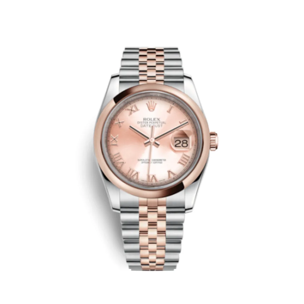 Rolex Datejust 36 Rolesor Everose Domed / Jubilee / Pink Roman
