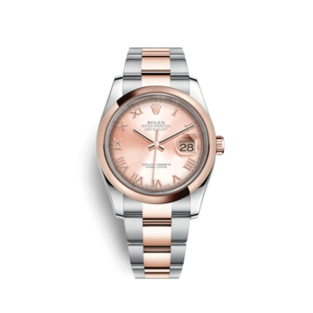 Rolex Datejust 36 Rolesor Everose Domed / Oyster / Pink Roman