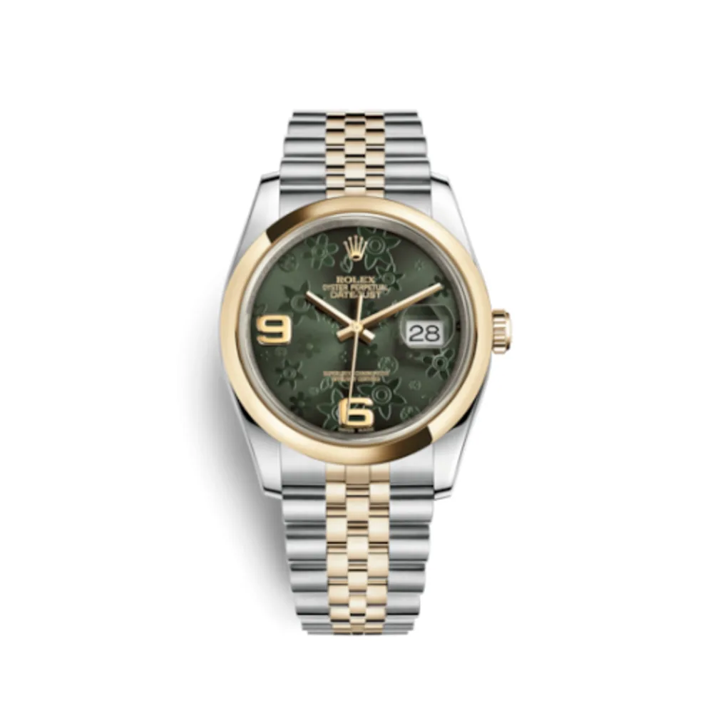 Rolex Datejust 36 Rolesor Yellow Domed / Jubilee / Green Floral