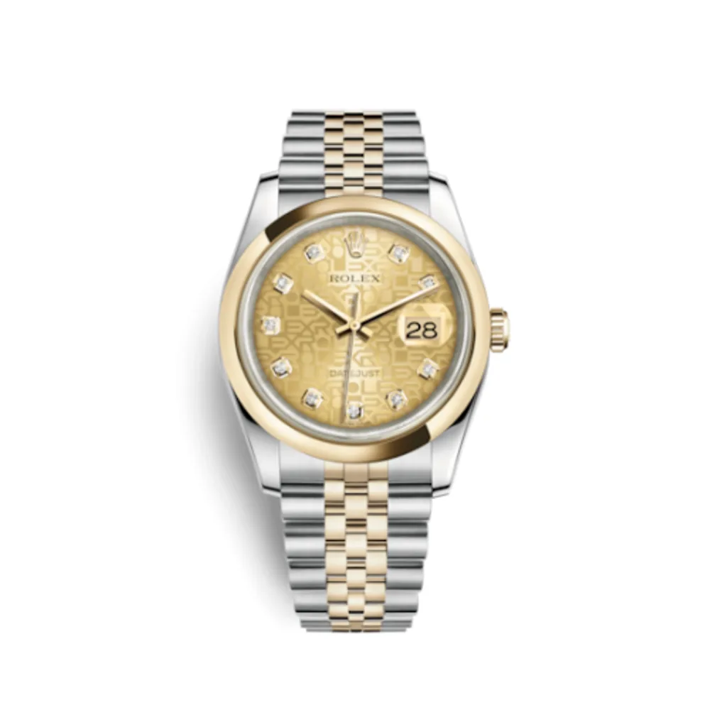 Rolex Datejust 36 Rolesor Yellow Domed / Jubilee / Champagne Computer