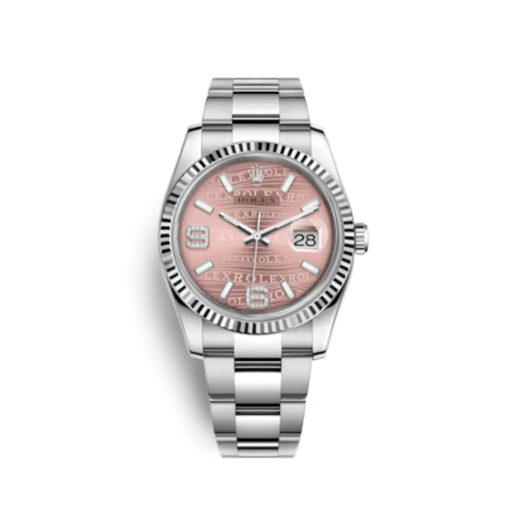 Rolex Datejust 36 Stainless Steel Fluted / Oyster / Pink Wave