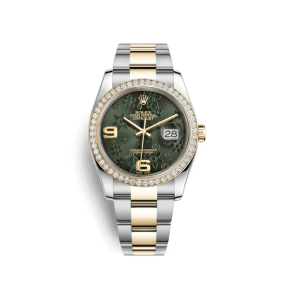 Rolex Datejust 36 Rolesor Yellow Diamond / Oyster / Green Floral
