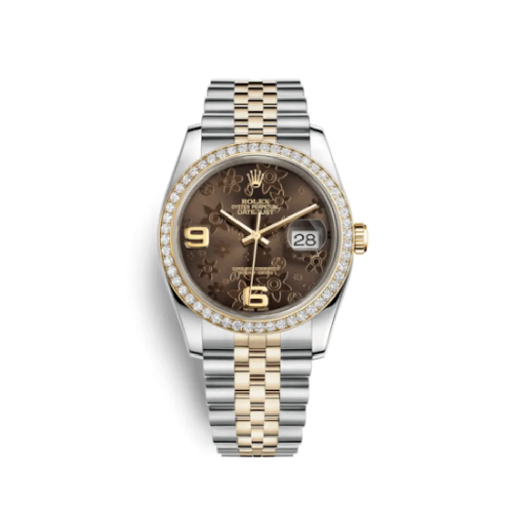 Rolex Datejust 36 Rolesor Yellow Diamond / Jubilee / Bronze Floral