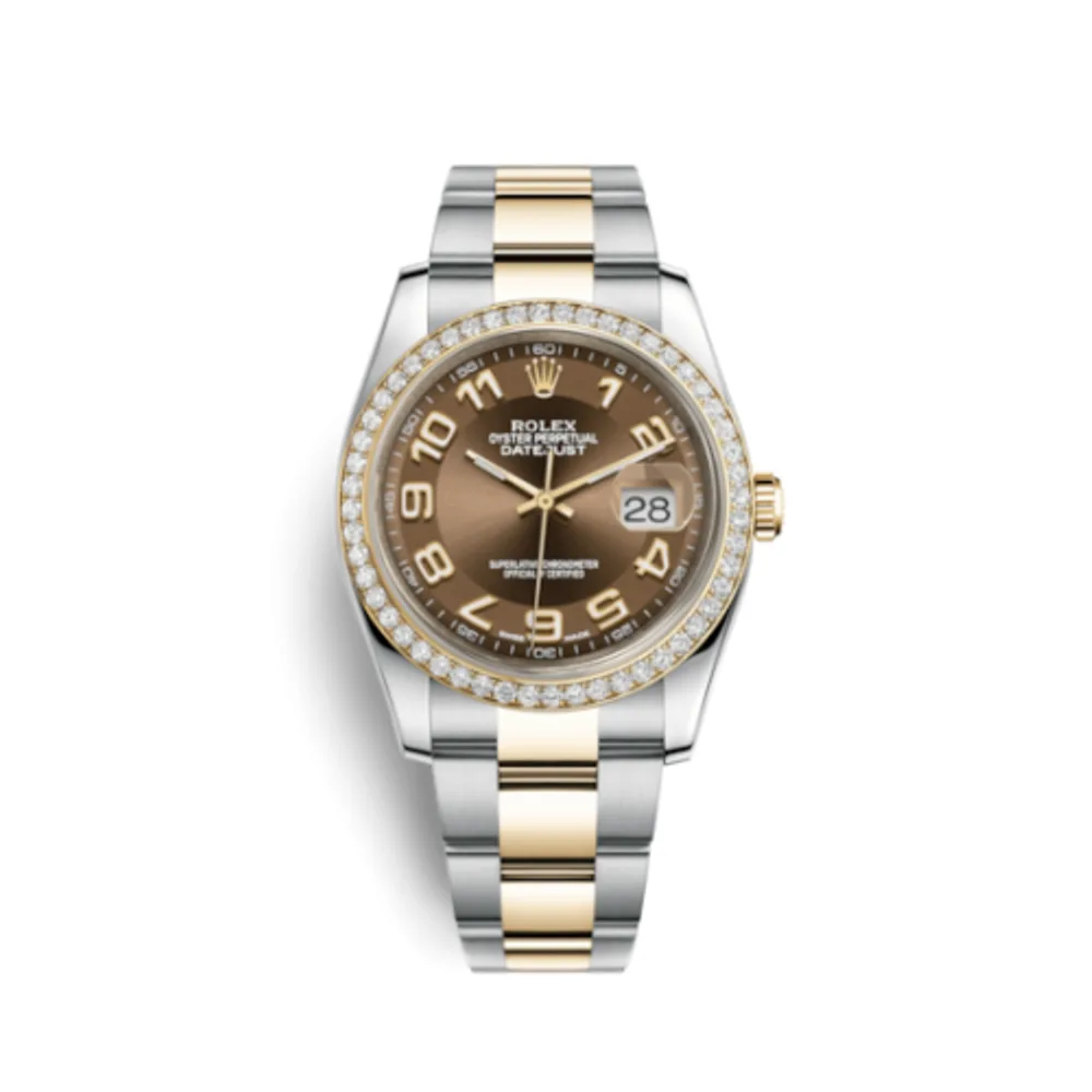Rolex Datejust 36 Rolesor Yellow Diamond / Oyster / Bronze Arabic