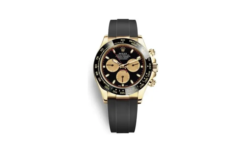 Rolex Cosmograph Daytona Yellow Gold / Cerachrom / Black / Oysterflex