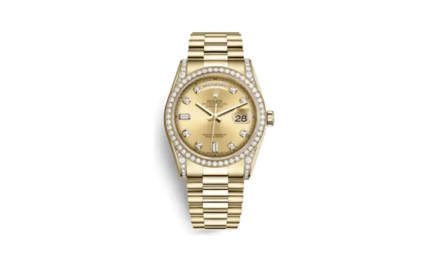 Rolex Day-Date 36 Yellow Gold Diamonds / President / Champagne Diamond