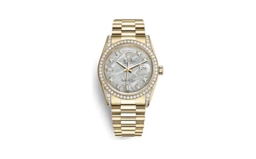 Rolex Day-Date 36 Yellow Gold Diamonds / President / Meteorite