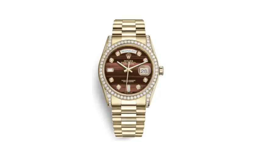 Rolex Day-Date 36 Yellow Gold Diamonds / President / Bull's Eye