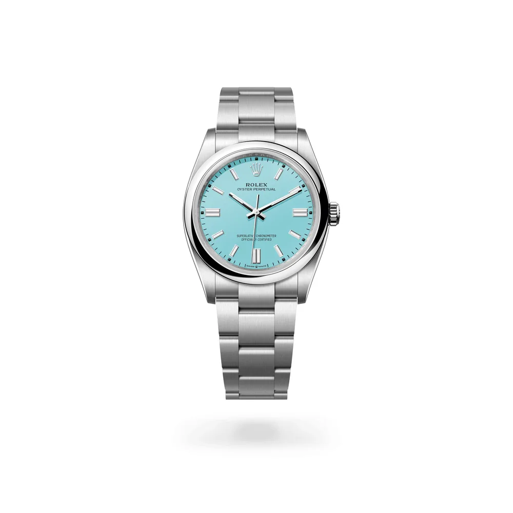 Rolex Oyster Perpetual 36, Oystersteel, Turquoise blue dial