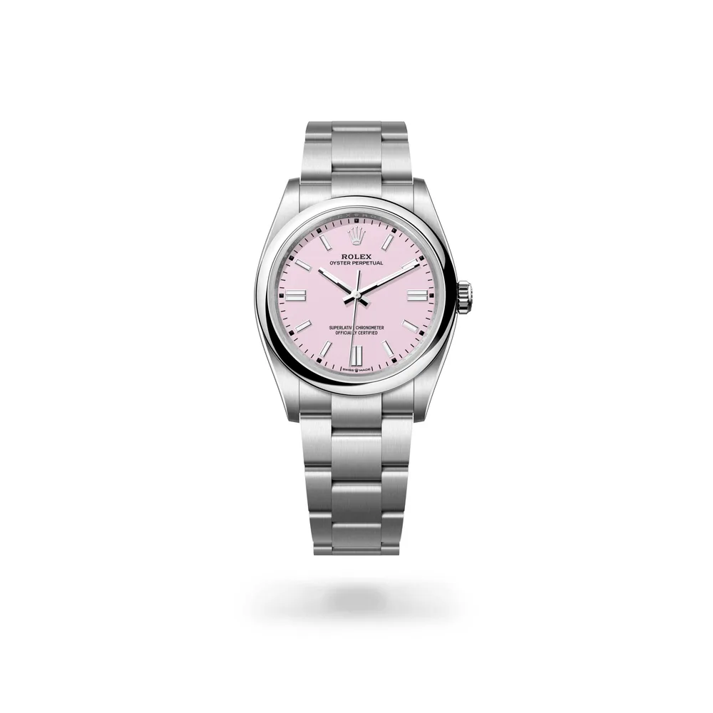 Rolex Oyster Perpetual 36, Oystersteel, Candy pink dial