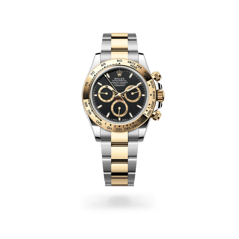 Rolex Cosmograph Daytona Oyster, 40 mm, Oystersteel and yellow gold, Yellow Rolesor, Black with golden counter rings dial