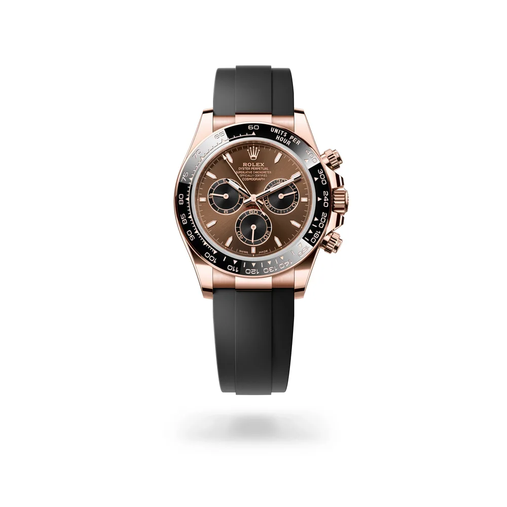 Rolex Cosmograph Daytona Oyster, 40 mm, Everose gold, 18 kt Everose gold, Bright chocolate and black dial
