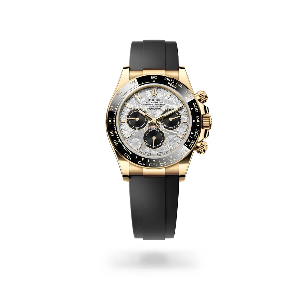 Rolex Cosmograph Daytona Oyster, 40 mm, yellow gold, 18 kt yellow gold, Meteorite and black dial