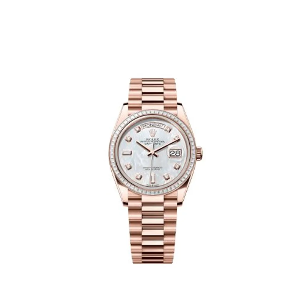 Rolex Day-Date 36 Everose Gold - Baguette / MOP - Diamond / President