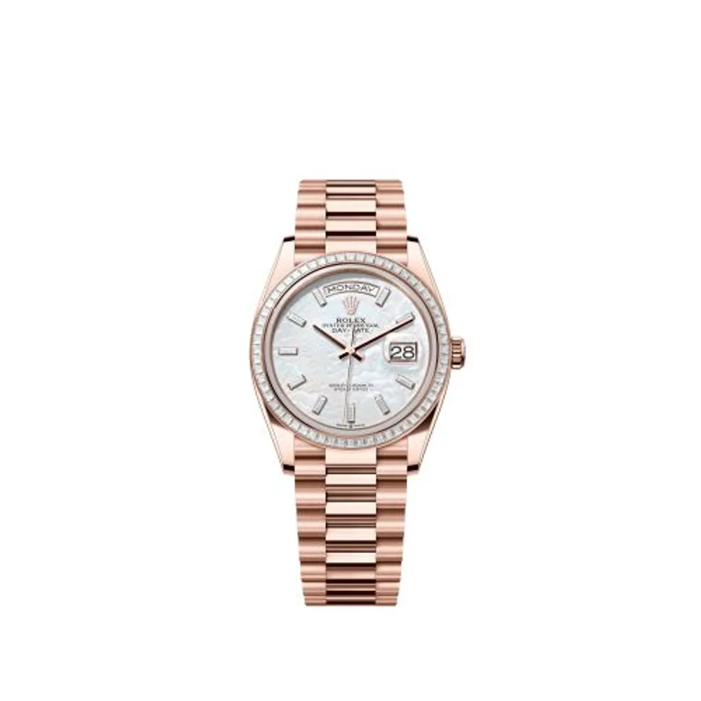 Rolex Day-Date 36 Everose Gold - Baguette / MOP - Baguette / President