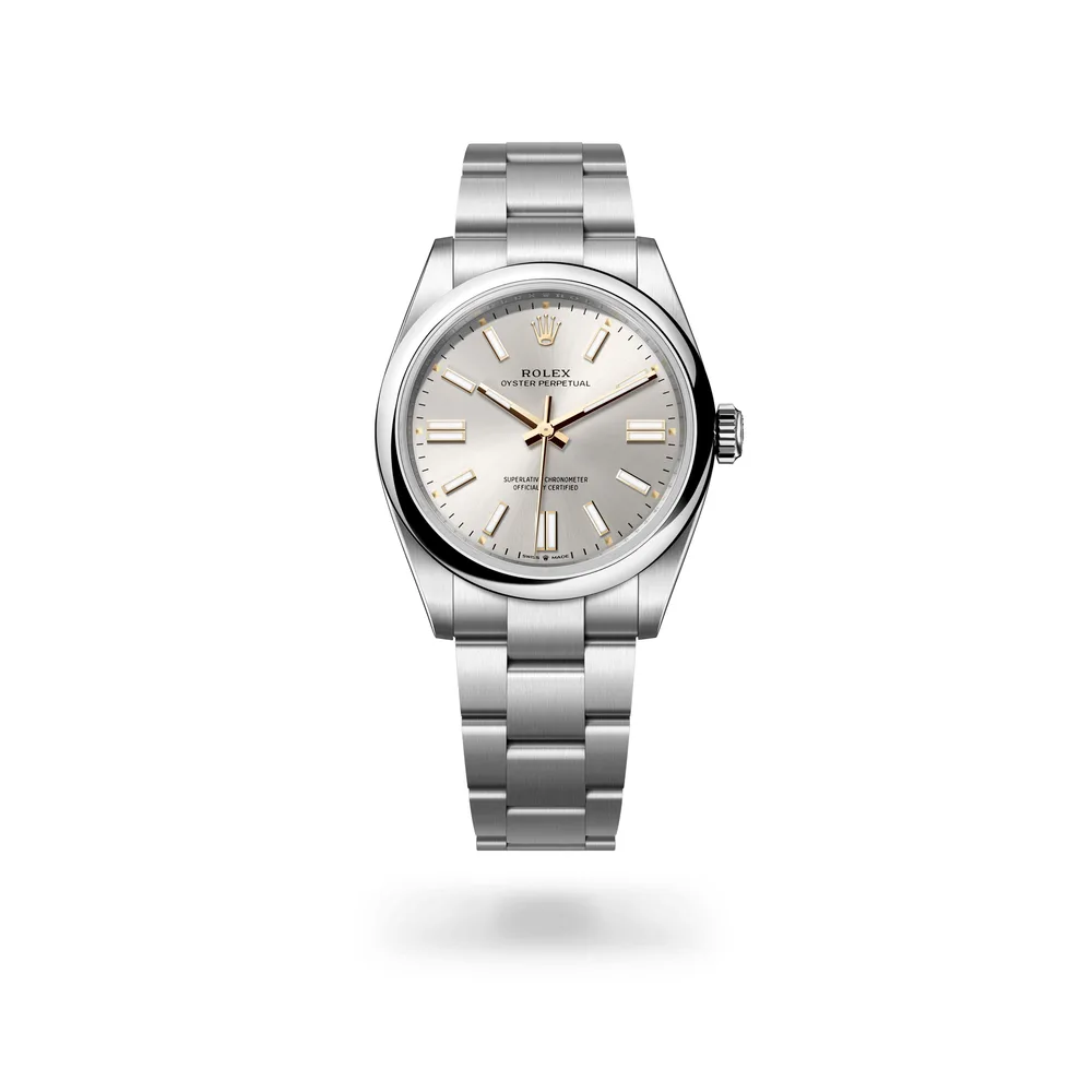 Rolex Oyster Perpetual 41, Oystersteel, Silver dial