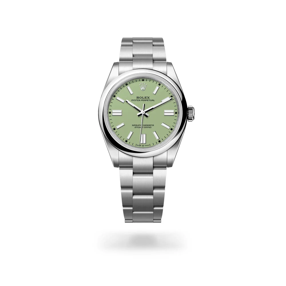Rolex Oyster Perpetual 41, Oystersteel, Pistachio dial