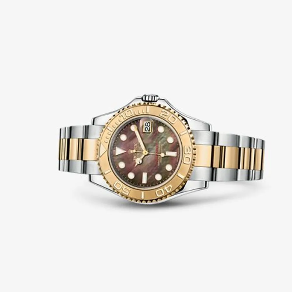 Rolex Yacht-Master 35 Rolesor Black Mother of Pearl