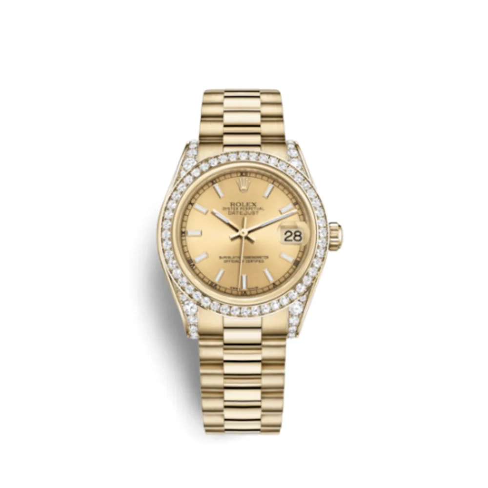Rolex Datejust 31 Yellow Gold Diamond / President / Champagne