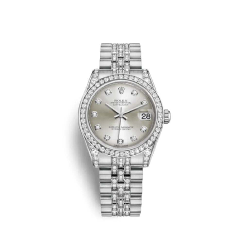 Rolex Datejust 31 White Gold Diamond / Jubilee Diamond / Silver Diamond