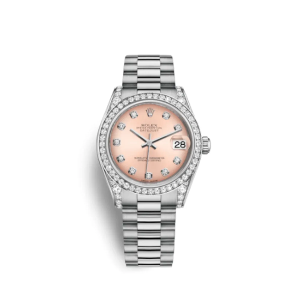 Rolex Datejust 31 White Gold Diamond / President / Pink Diamond