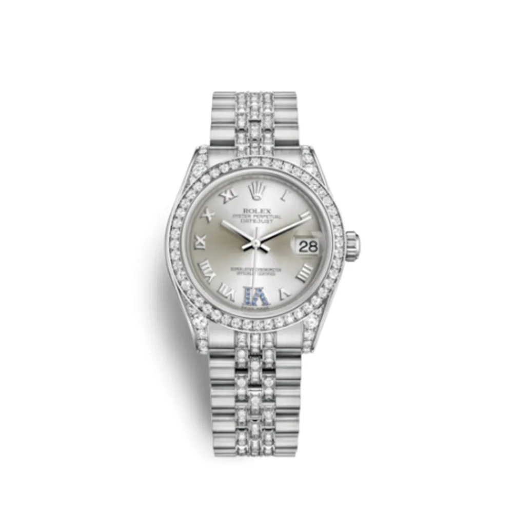 Rolex Datejust 31 White Gold Diamond / Jubilee Diamond / Silver Roman