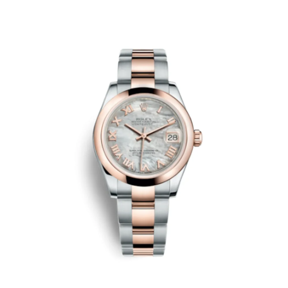 Rolex Datejust 31 Rolesor Everose Domed / Oyster / MOP Roman