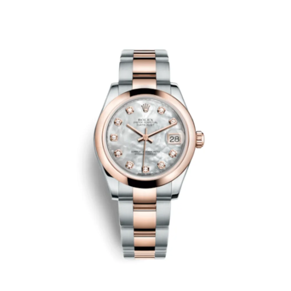 Rolex Datejust 31 Rolesor Everose Domed / Oyster / MOP