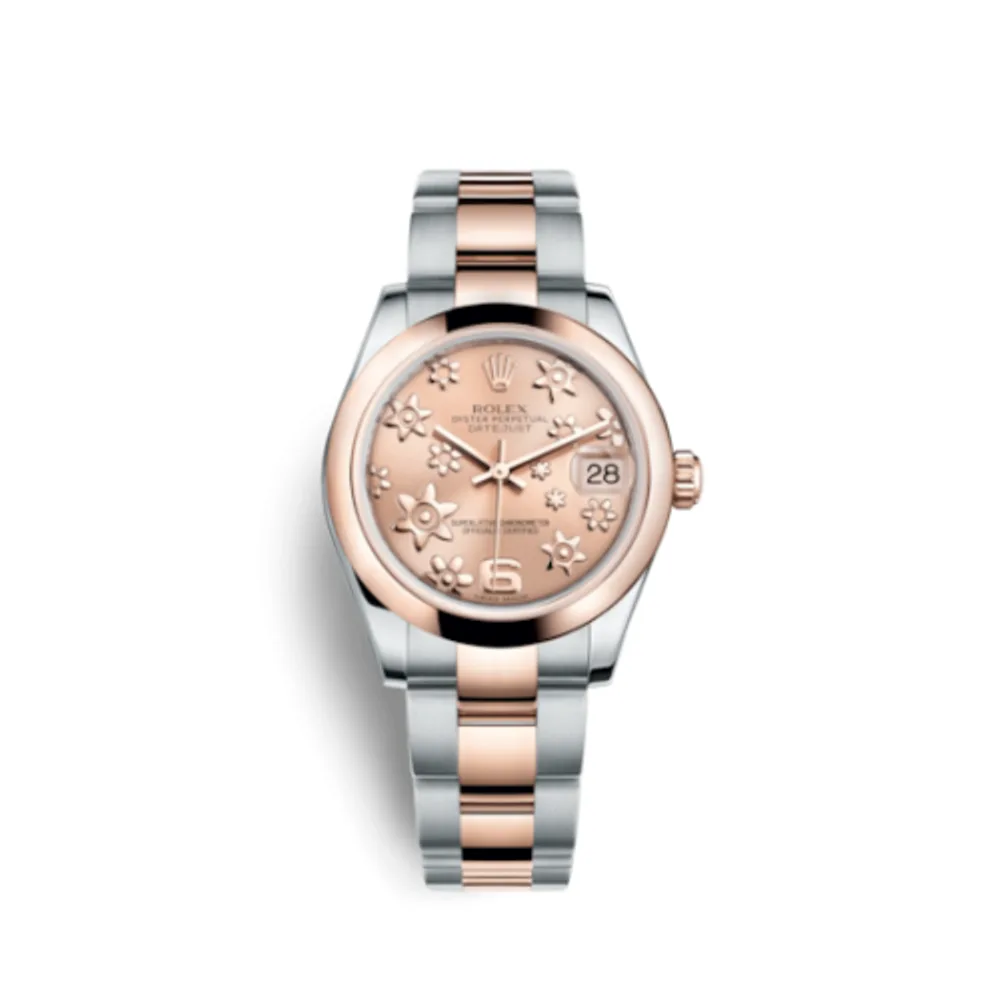 Rolex Datejust 31 Rolesor Everose Domed / Oyster / Pink Floral