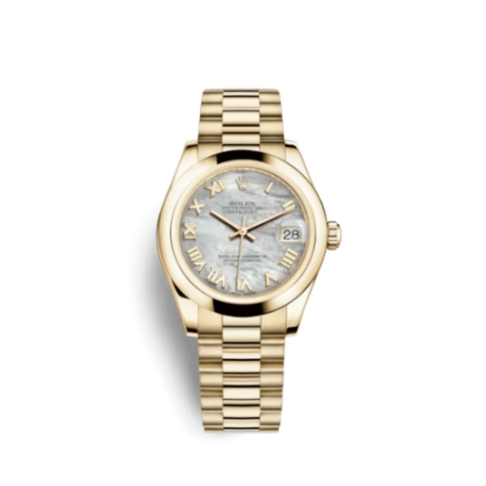 Rolex Datejust 31 Yellow Gold Domed / President / MOP Roman