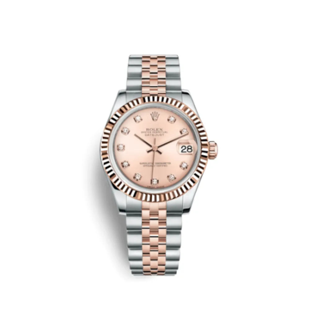 Rolex Datejust 31 Rolesor Everose Fluted / Jubilee / Pink Diamond