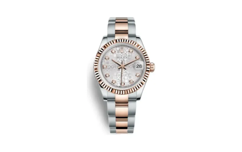 Rolex Datejust 31 Rolesor Everose Fluted / Jubilee / Silver Computer