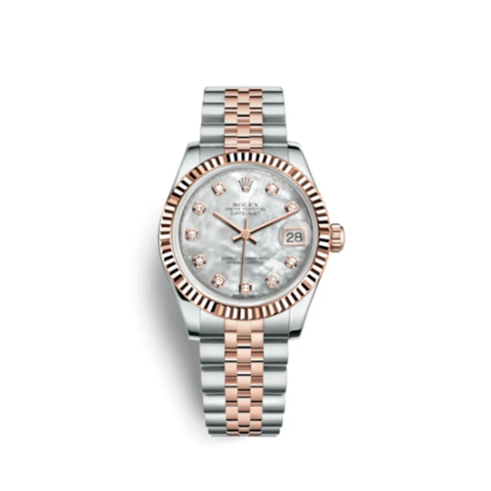 Rolex Datejust 31 Rolesor Everose Fluted / Jubilee / MOP
