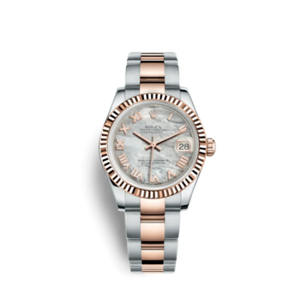 Rolex Datejust 31 Rolesor Everose Fluted / Oyster / MOP Roman