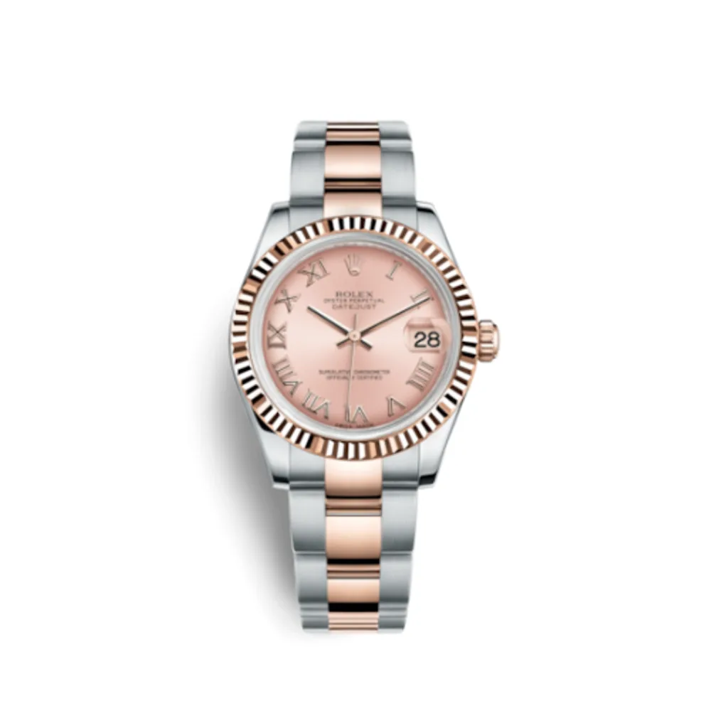 Rolex Datejust 31 Rolesor Everose Fluted / Oyster / Pink Roman